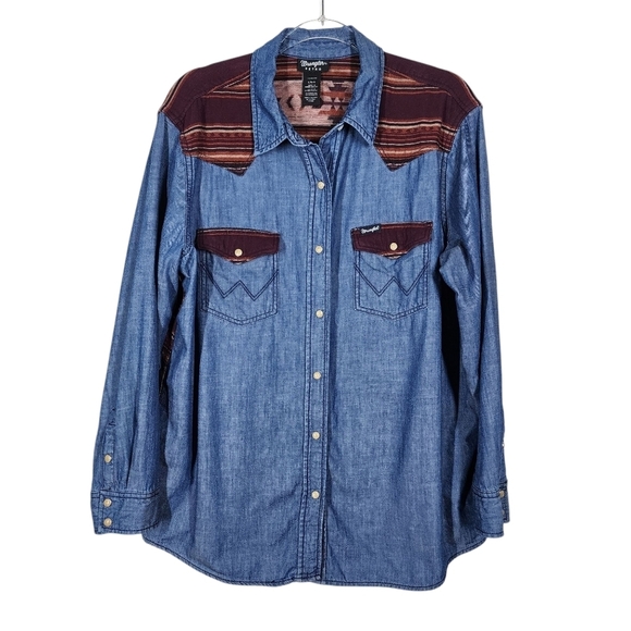 WRANGLER RETRO PEARL SNAP WESTERN SHIRT - Picture 4 of 9